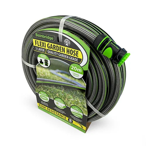 Bainbridge Flexi Garden Hose With Fittings 3 Layer 12mm - Pet And Farm 