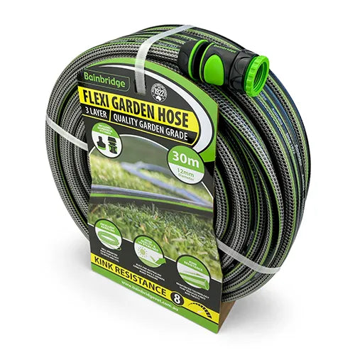 Bainbridge Flexi Garden Hose With Fittings 3 Layer 12mm - Pet And Farm 