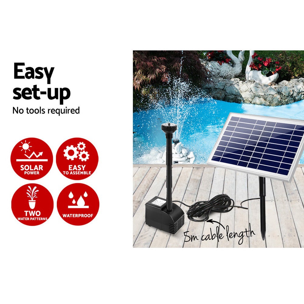 Gardeon Solar Powered Water Pond Pump 60W - Pet And Farm 