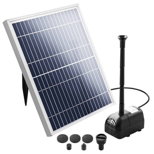 Solar Powered Pond Pump Outdoor Waterfall Bird Bath Fountains Kits 9.7 FT - Pet And Farm