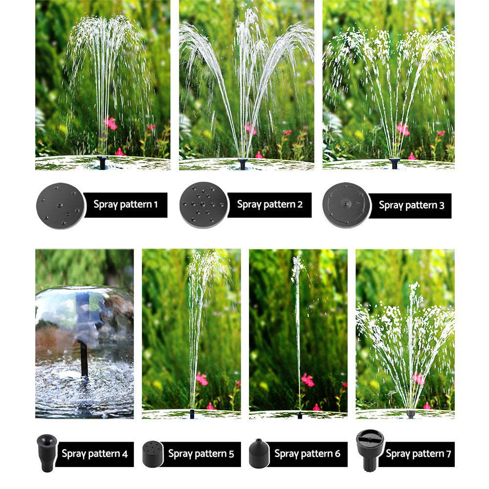 Solar Powered Pond Pump Outdoor Waterfall Bird Bath Fountains Kits 9.7 FT - Pet And Farm 