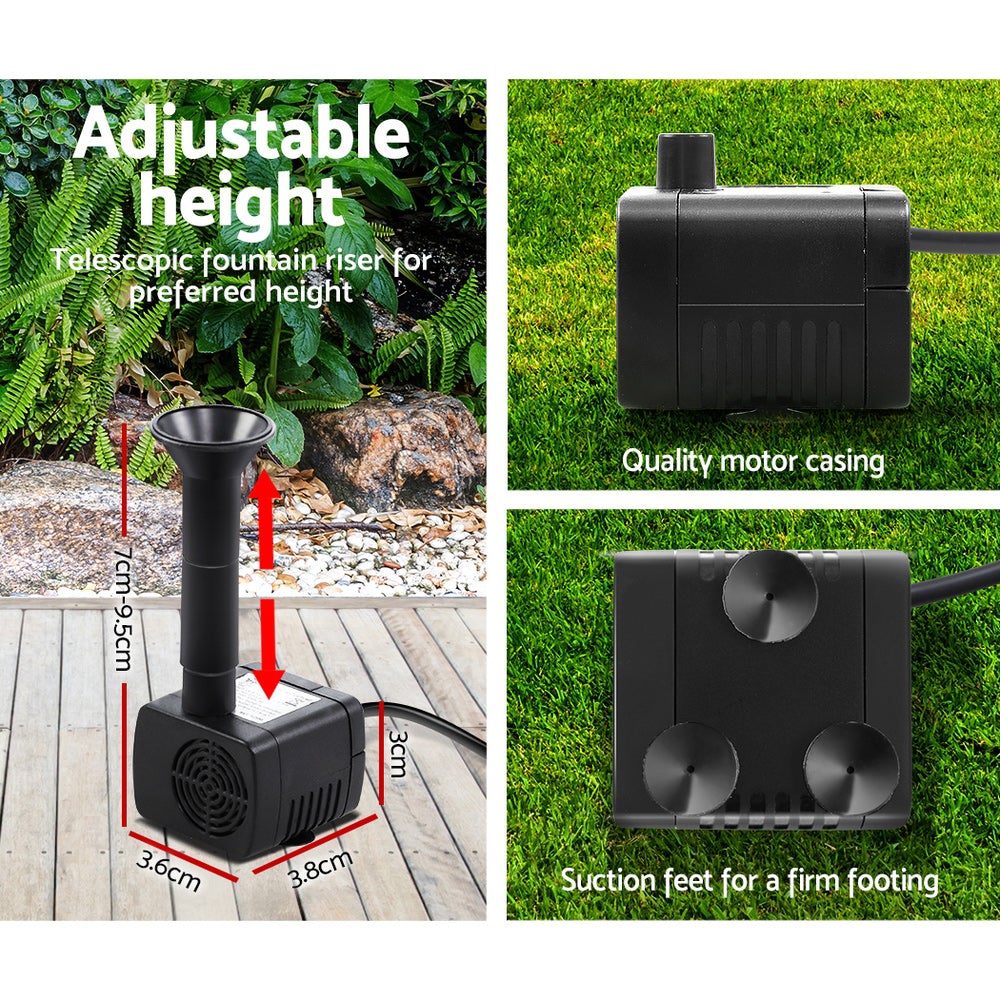 Solar Powered Pond Pump Submersible Fountains Ouotdoor Pool Garden Pumps 4 FT - Pet And Farm 