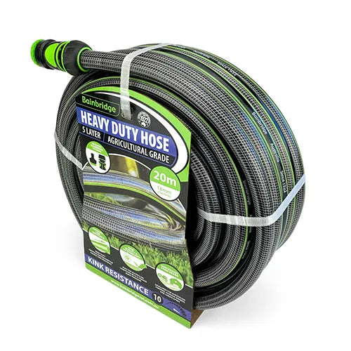 Bainbridge Heavy Duty Hose With fittings 5 Layer 18mm - Pet And Farm 