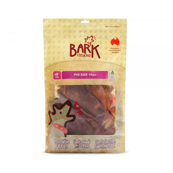 Bark & Beyond Pig Ears Dog Treats 10pk - Pet And Farm 