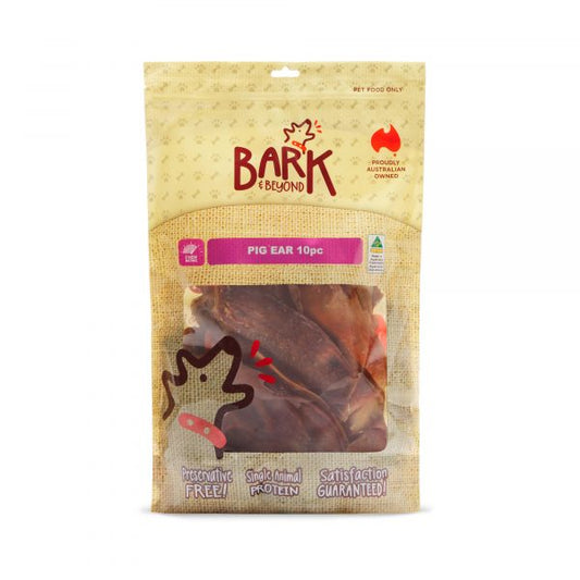 Bark & Beyond Pig Ears Dog Treats 10pk - Pet And Farm 