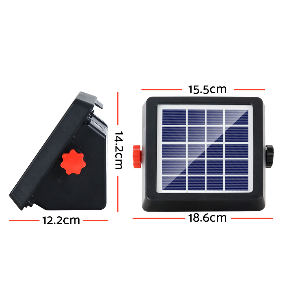 Giantz 4km Electric Fence Energiser Solar Energizer Charger Farm Animal 0.13J - Pet And Farm 