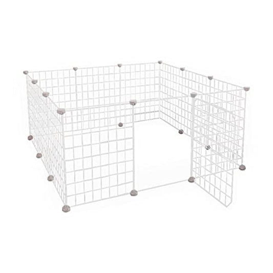 Floofi Small Pet Playpen (White) FI-PP-104-JY - Pet And Farm 