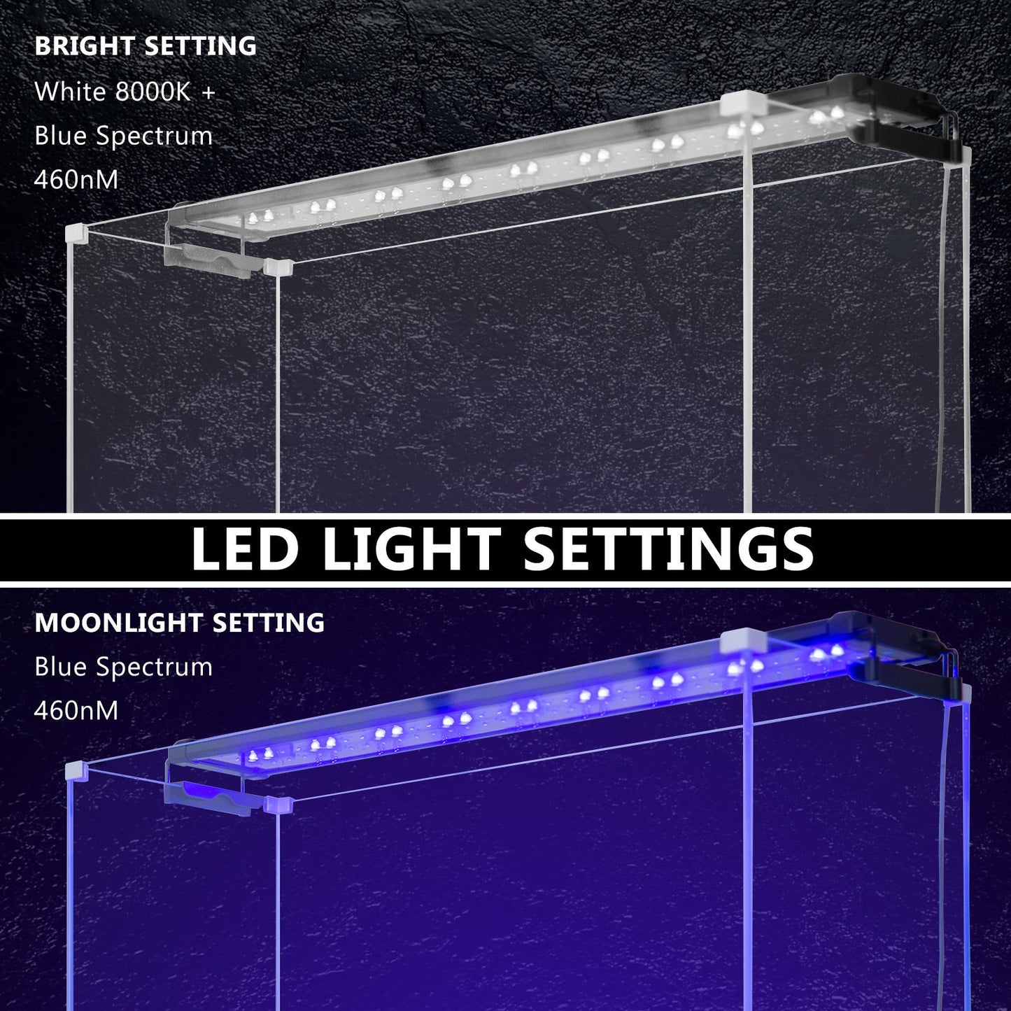 Dynamic Power 18W Aquarium Blue White LED Light for Tank 75-95cm - Pet And Farm 