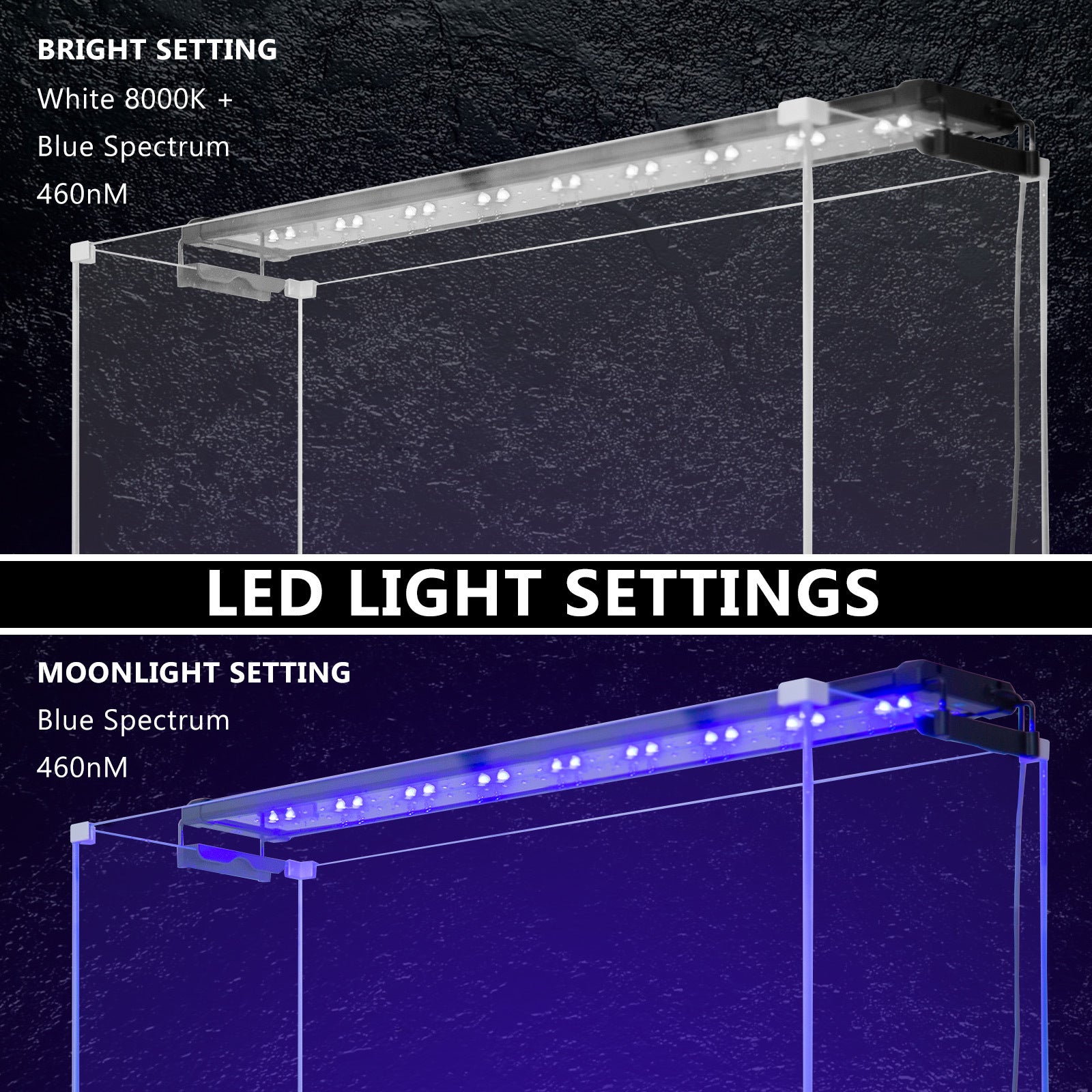 Dynamic Power 2 Set 18W Aquarium Blue White LED Light for Tank 75-95cm - Pet And Farm 