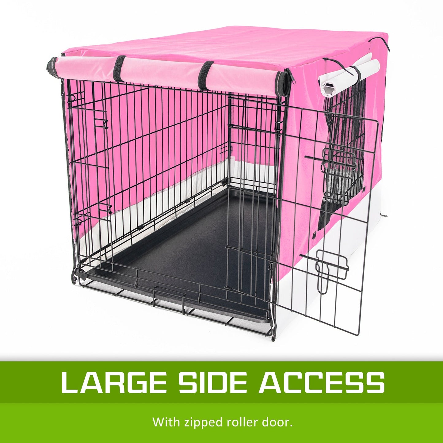 Paw Mate Pink Cage Cover Enclosure for Wire Dog Cage Crate 24in - Pet And Farm 