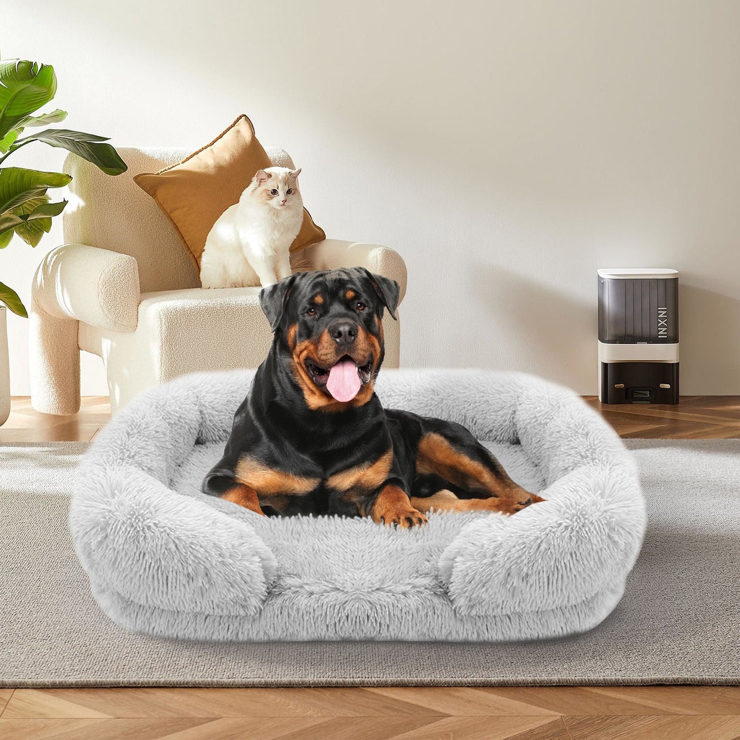 Dog Pet Warm Soft Plush Nest Comfy Kennel Sleeping Calming Bed Memory Foam XL - Pet And Farm 