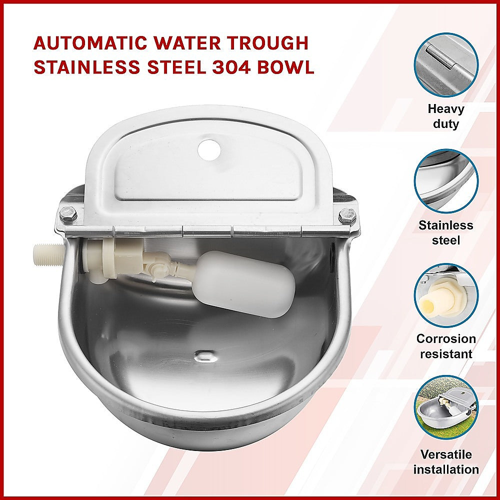 Automatic Water Trough Stainless Steel 304 Bowl - Pet And Farm 