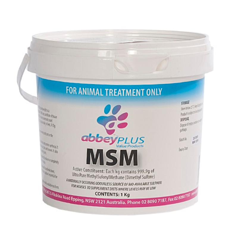 Abbey Plus MSM Powder 1kg - Pet And Farm 