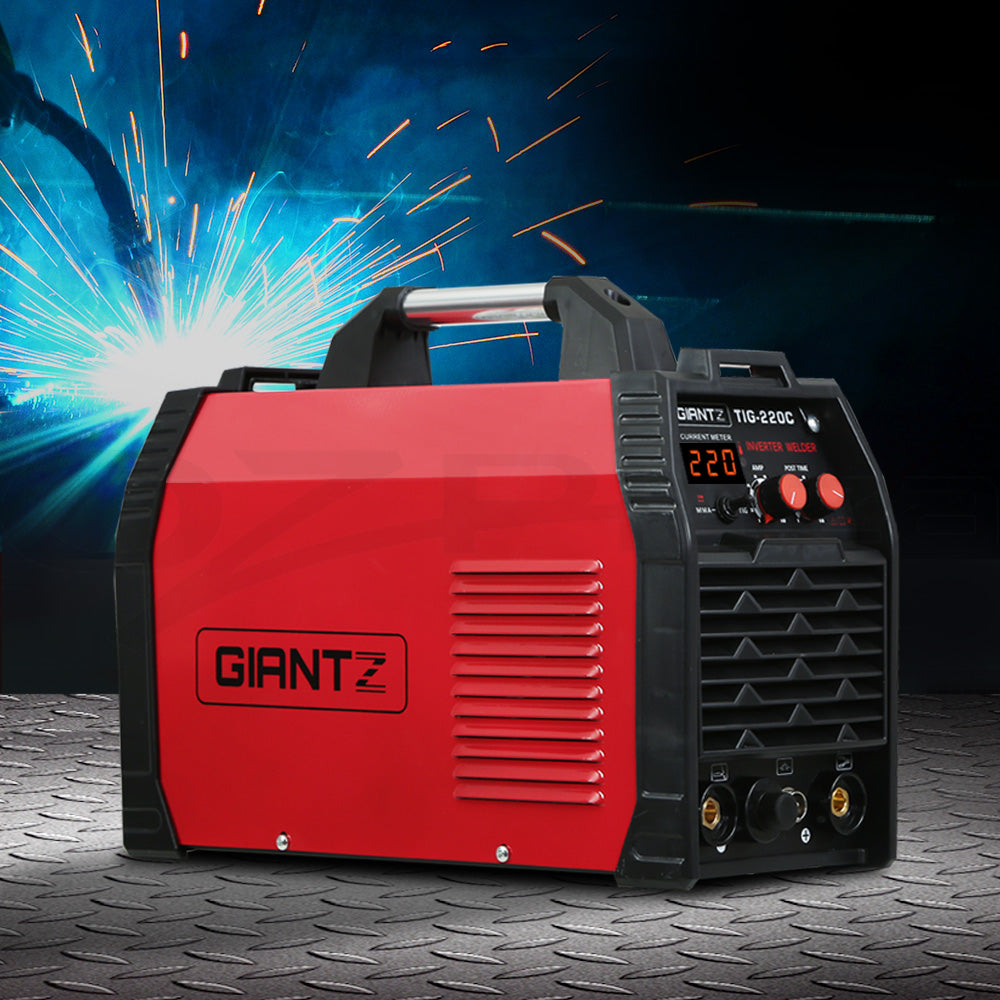 Giantz 220 Amp Inverter Welder TIG MMA ARC DC Gas Welding Machine Stick Portable - Pet And Farm 