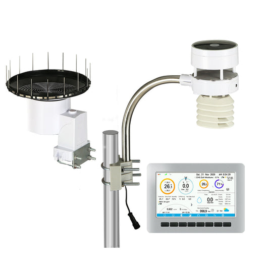 Devanti Weather Station Ultrasonic Anemometer Outdoor WiFi Rain Gauge Solar - Pet And Farm