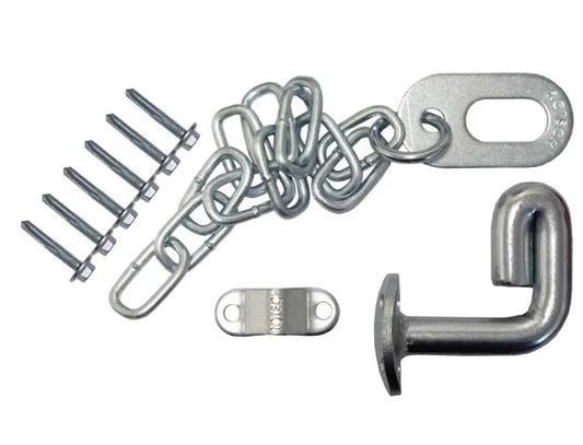 Farm Gate Oval Latch Kit Screw or Weld On 350mm Chain - Pet And Farm