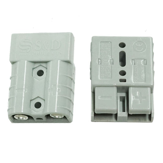 Pair Anderson Style Plug connector 50AMP Caravan Trailer Solar 6AWG GREY AU - Pet And Farm 