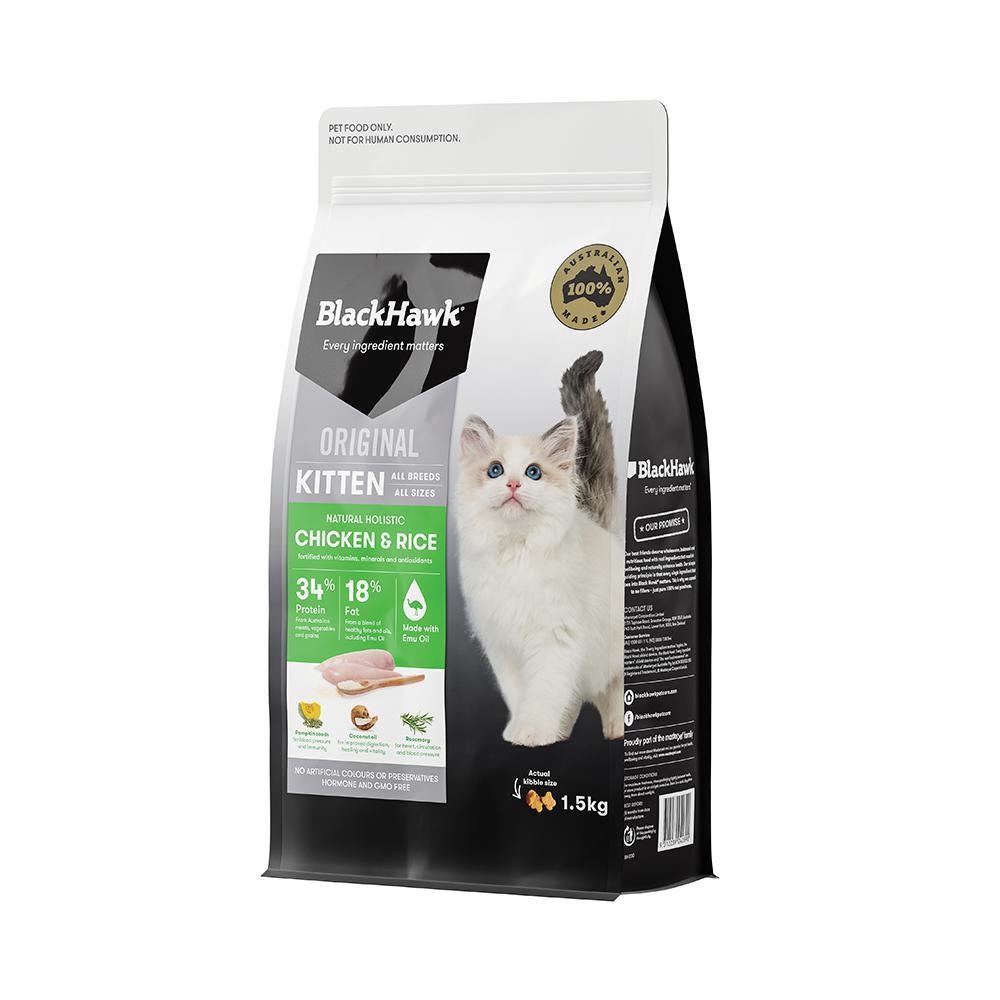 BlackHawk Chicken & Rice Kitten Food 1.5kg - Pet And Farm 