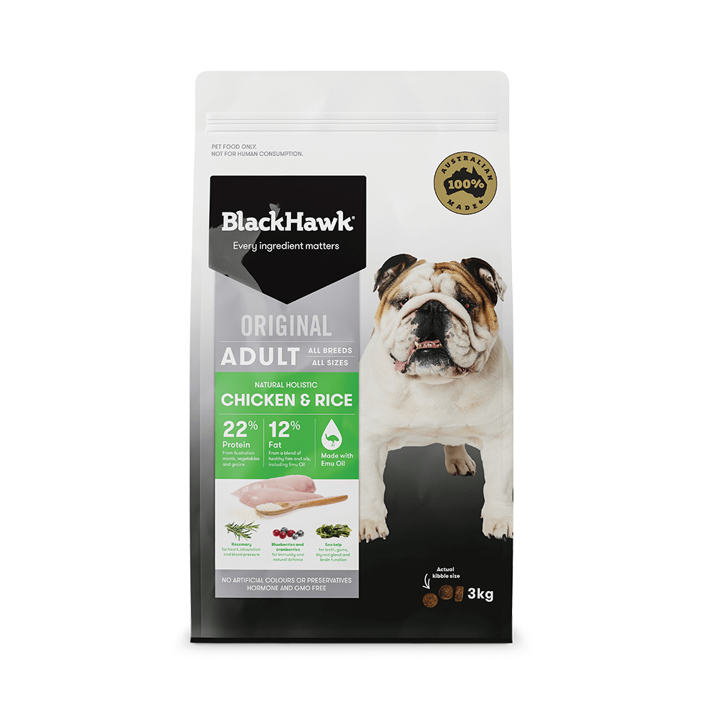 Black Hawk Dog Food Adult Chicken and Rice 3kg - Pet And Farm 