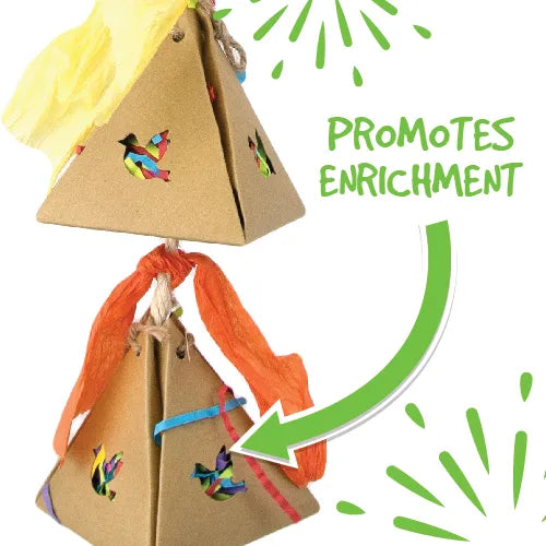 Bird Toy Destructive Shredz Pyramid Trio - Pet And Farm 