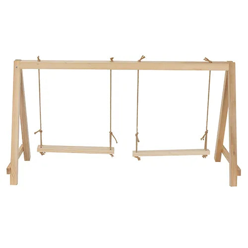 Chicken Playground Wooden Double Swing - Pet And Farm
