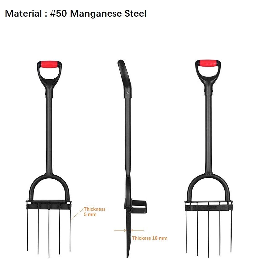 5 Heavy duty Manganese Steel Fork big garden fork Garden deep Digging Fork - Pet And Farm 